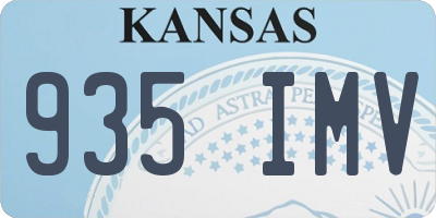 KS license plate 935IMV