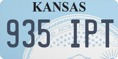 KS license plate 935IPT