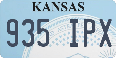 KS license plate 935IPX