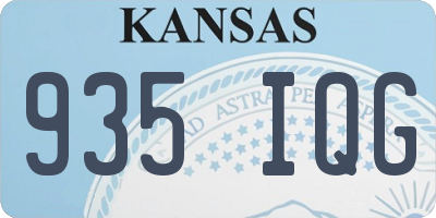 KS license plate 935IQG