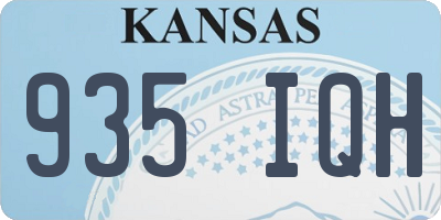 KS license plate 935IQH