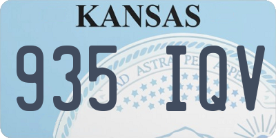 KS license plate 935IQV