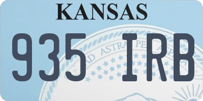 KS license plate 935IRB