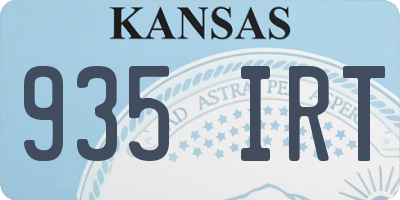 KS license plate 935IRT