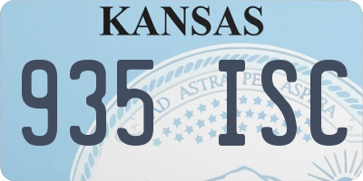 KS license plate 935ISC