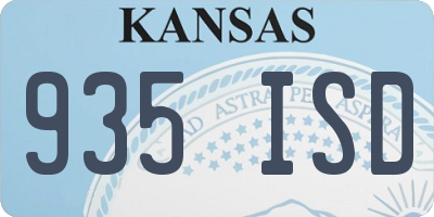 KS license plate 935ISD