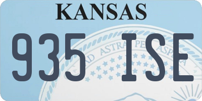 KS license plate 935ISE