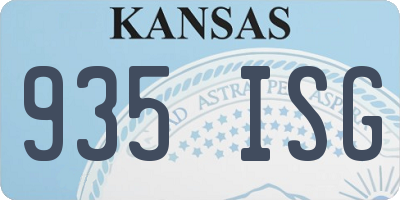 KS license plate 935ISG