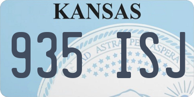 KS license plate 935ISJ