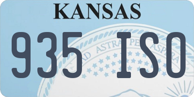 KS license plate 935ISO