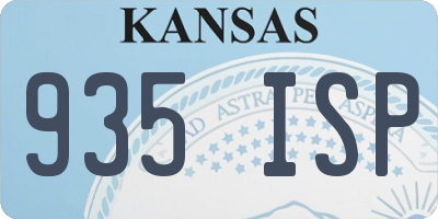KS license plate 935ISP