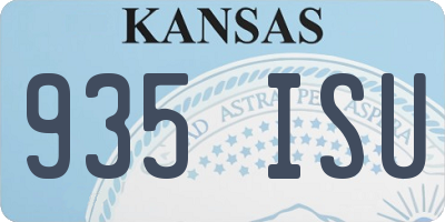 KS license plate 935ISU