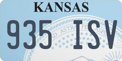KS license plate 935ISV
