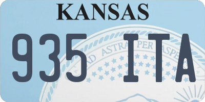 KS license plate 935ITA