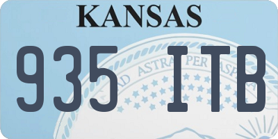 KS license plate 935ITB