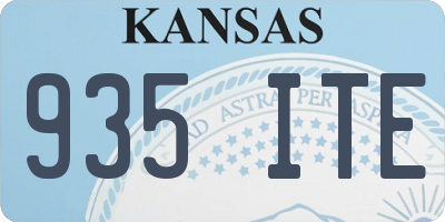 KS license plate 935ITE