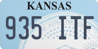 KS license plate 935ITF