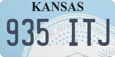 KS license plate 935ITJ