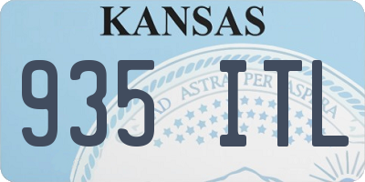 KS license plate 935ITL