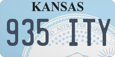 KS license plate 935ITY