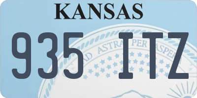 KS license plate 935ITZ