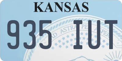 KS license plate 935IUT