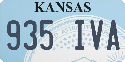 KS license plate 935IVA