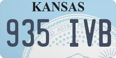 KS license plate 935IVB