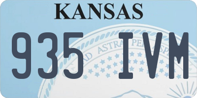 KS license plate 935IVM