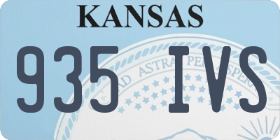 KS license plate 935IVS
