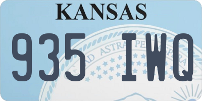 KS license plate 935IWQ