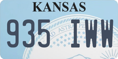 KS license plate 935IWW