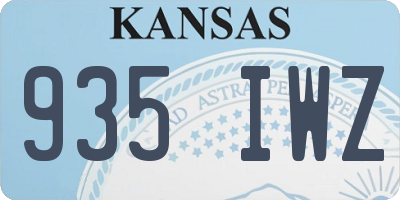 KS license plate 935IWZ
