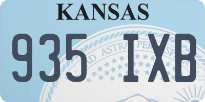 KS license plate 935IXB