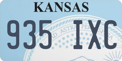 KS license plate 935IXC