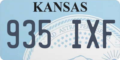KS license plate 935IXF