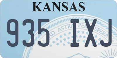 KS license plate 935IXJ