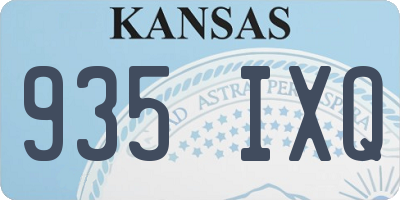 KS license plate 935IXQ