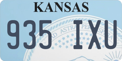 KS license plate 935IXU