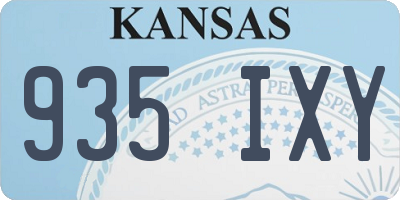 KS license plate 935IXY