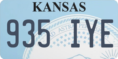 KS license plate 935IYE