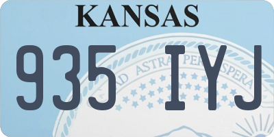 KS license plate 935IYJ