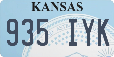 KS license plate 935IYK