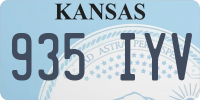 KS license plate 935IYV