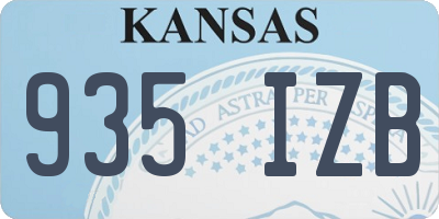 KS license plate 935IZB