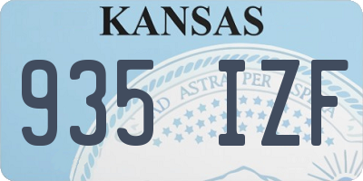 KS license plate 935IZF