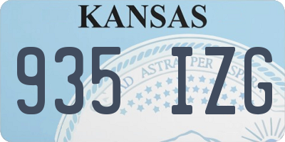 KS license plate 935IZG