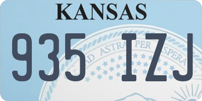 KS license plate 935IZJ