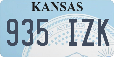 KS license plate 935IZK