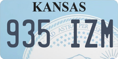 KS license plate 935IZM